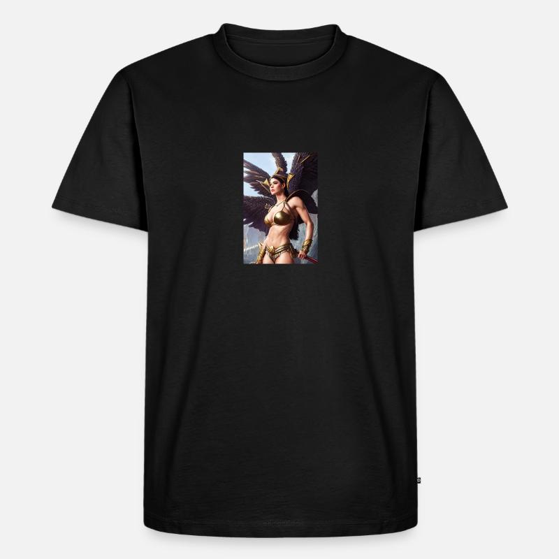 Weibliche Amazone - Amazonen - Männer Premium Bio T-Shirt - Schwarz