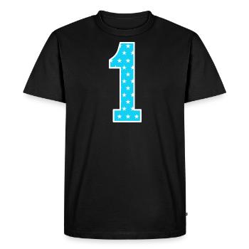 One - Men's Premium Organic T-Shirt - black - Front - Nico (187cm)