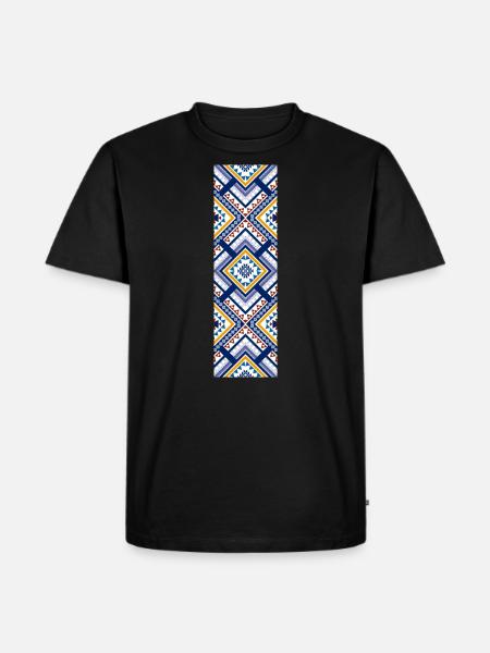WAX AFRICAN PATTERN - Men's Premium Organic T-Shirt - black