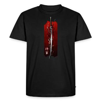Shogun's Blade: The Elegance of the Katana - Men's Premium Organic T-Shirt - black - Front - Nico (187cm)