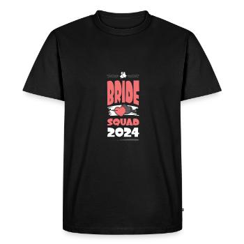 Équipe de la mariée 2024 Coeur de l’équipe - T-shirt Premium bio Homme - noir - Devant - Nico (187cm)