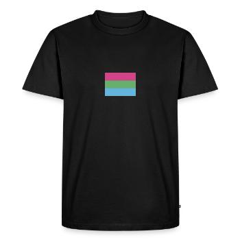 Drapeau de la fierté polysexuelle - T-shirt Premium bio Homme - noir - Devant - Nico (187cm)