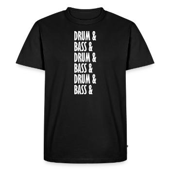 Drum And Bass Music Liquid Jungle EDM Cool Drum & - T-shirt Premium bio Homme - noir - Devant - Nico (187cm)