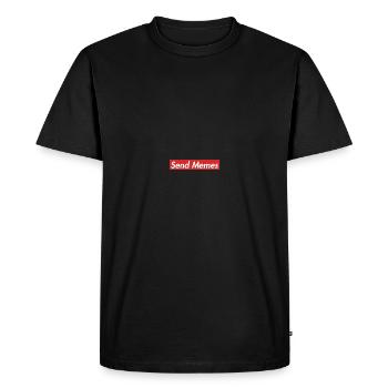 Envoyer des memes - T-shirt Premium bio Homme - noir - Devant - Nico (187cm)
