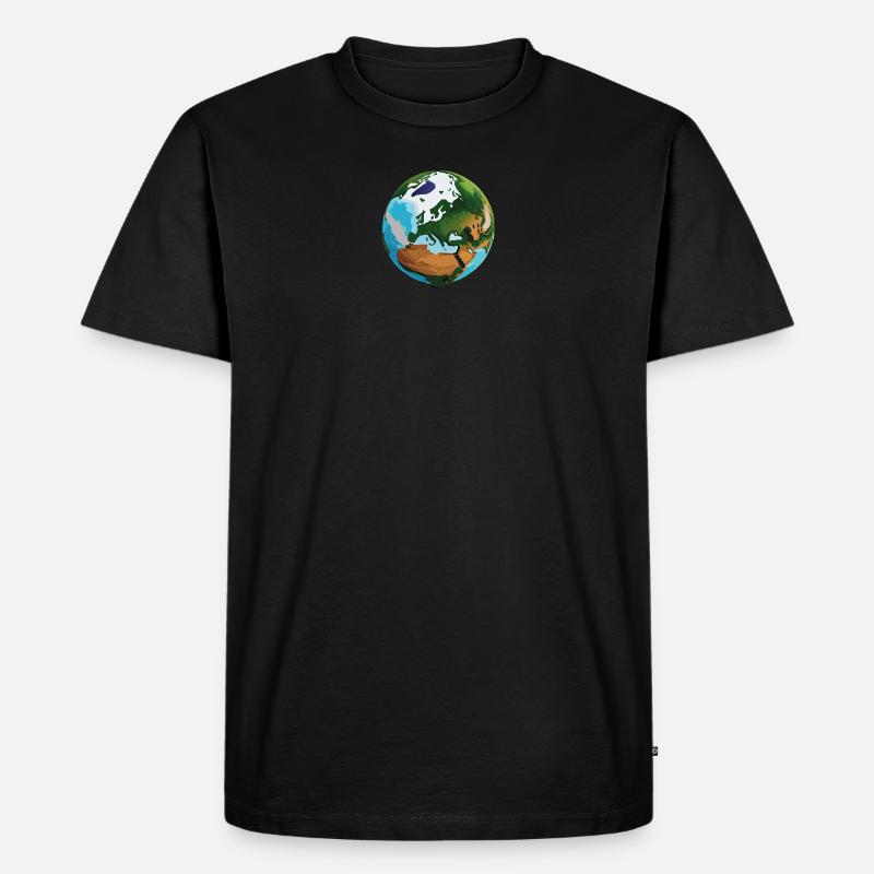 PlanetEU - Männer Premium Bio T-Shirt - Schwarz