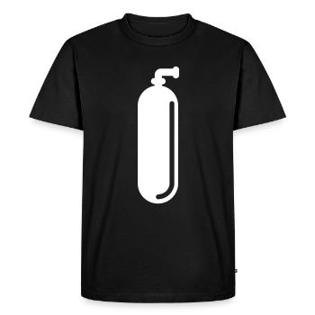 Symbole de plongée à l’oxygène - T-shirt Premium bio Homme - noir - Devant - Nico (187cm)