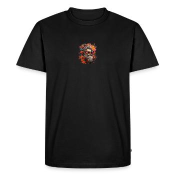 Barbue fleuri ! - T-shirt Premium bio Homme - noir - Devant - Nico (187cm)