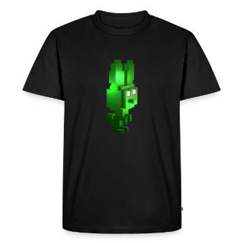 Green Creature 8-Bit Bunny: T-shirt végétalien de jeu - T-shirt Premium bio Homme - noir - Devant - Nico (187cm)
