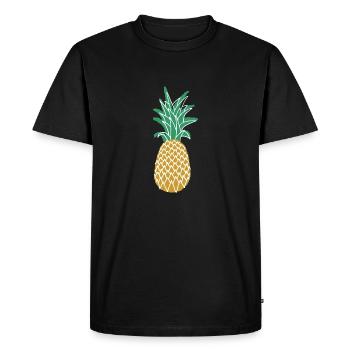 Ananas Or - T-shirt Premium bio Homme - noir - Devant - Nico (187cm)