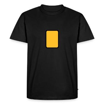 Yellow card Referee - Men's Premium Organic T-Shirt - black - Front - Nico (187cm)