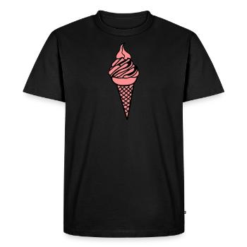 glace cornet italienne 1 - T-shirt Premium bio Homme - noir - Devant - Nico (187cm)
