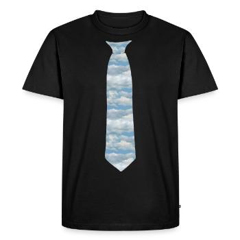 Cravate Nuages Nuages Ciel Ciel - T-shirt Premium bio Homme - noir - Devant - Nico (187cm)