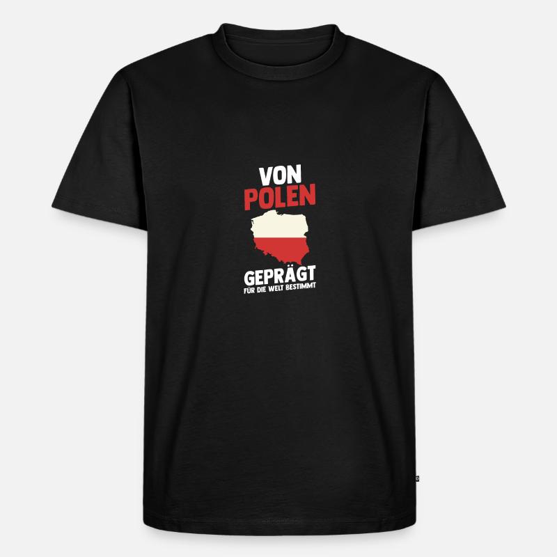 Pole Polnisch Polen - Männer Premium Bio T-Shirt - Schwarz