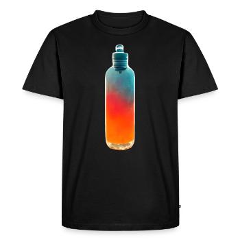 Water bottle Retro Sport - Men's Premium Organic T-Shirt - black - Front - Nico (187cm)