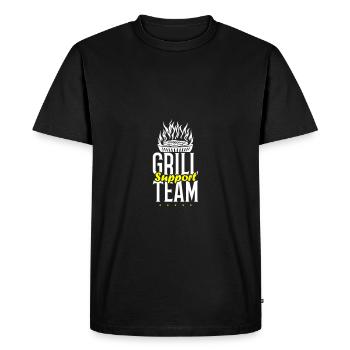 Grill Support Team - Men's Premium Organic T-Shirt - black - Front - Nico (187cm)