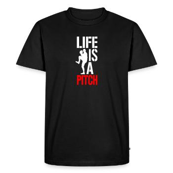 Lanceur de baseball - T-shirt Premium bio Homme - noir - Devant - Nico (187cm)
