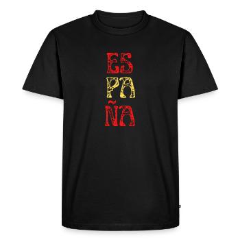 Spain - Men's Premium Organic T-Shirt - black - Front - Nico (187cm)