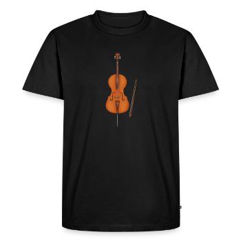 Violoncelliste Violoncelliste Musicien Violoncelle - T-shirt Premium bio Homme - noir - Devant - Nico (187cm)
