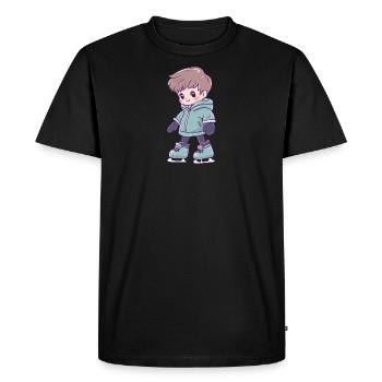 Patinage sur glace Patinage sur glace - T-shirt Premium bio Homme - noir - Devant - Nico (187cm)