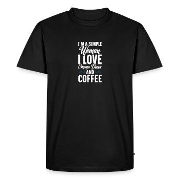 Cayuga canard peluche Animal enclos nourriture Cayuga - T-shirt Premium bio Homme - noir - Devant - Nico (187cm)