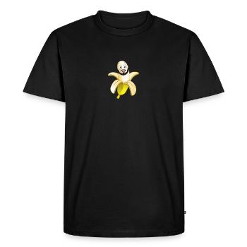 Beard Banana Hair Funny Bald - Men's Premium Organic T-Shirt - black - Front - Nico (187cm)