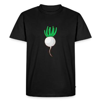 navet - T-shirt Premium bio Homme - noir - Devant - Nico (187cm)