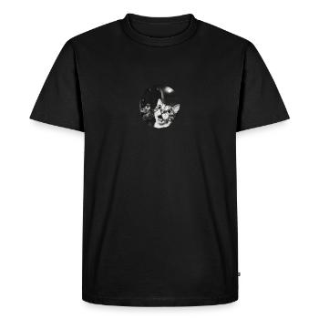 Double Chats Surpris En Noir Vintage - T-shirt Premium bio Homme - noir - Devant - Nico (187cm)