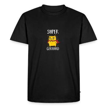 Gerhard - Men's Premium Organic T-Shirt - black - Front - Nico (187cm)
