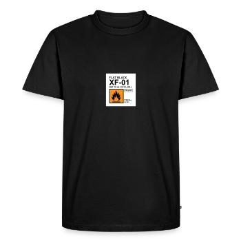 Étiquette de couleur noire plate - T-shirt Premium bio Homme - noir - Devant - Nico (187cm)