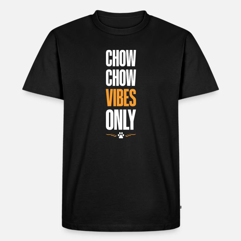 Chow Chow Vibes Only - Männer Premium Bio T-Shirt - Schwarz