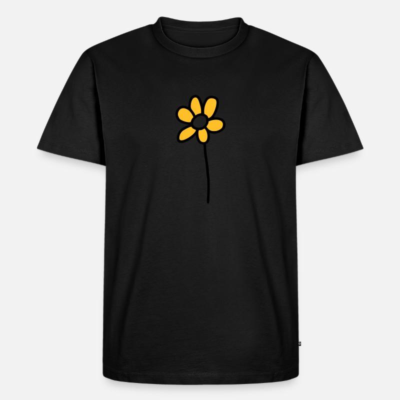 Blümchen - V2 - Männer Premium Bio T-Shirt - Schwarz
