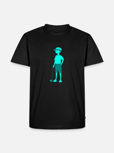 Golfer Golf Clubs - Men's Premium Organic T-Shirt - black