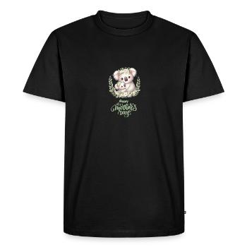 Koala amant câlin Floral maman bonne fête des mères - T-shirt Premium bio Homme - noir - Devant - Nico (187cm)
