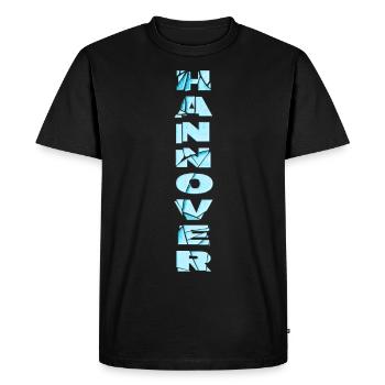 Hanover Germany City Font Skyline Home - Men's Premium Organic T-Shirt - black - Front - Nico (187cm)