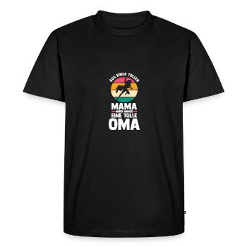 Maman Maman Grand-mère Mamie - T-shirt Premium bio Homme - noir - Devant - Nico (187cm)