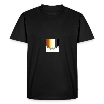 Dripping Gay Bear Flag Gay Bear Pride - T-shirt Premium bio Homme - noir - Devant - Nico (187cm)