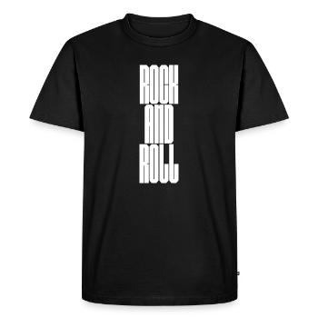Typographie audacieuse du rock and roll - T-shirt Premium bio Homme - noir - Devant - Nico (187cm)