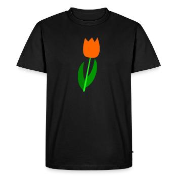 Tulipe Oranje Hollande - T-shirt Premium bio Homme - noir - Devant - Nico (187cm)
