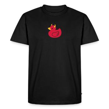Devil Ducky - Men's Premium Organic T-Shirt - black - Front - Nico (187cm)