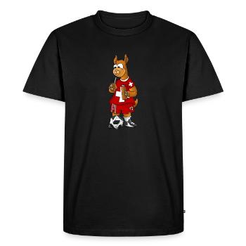Lama suisse - T-shirt Premium bio Homme - noir - Devant - Nico (187cm)
