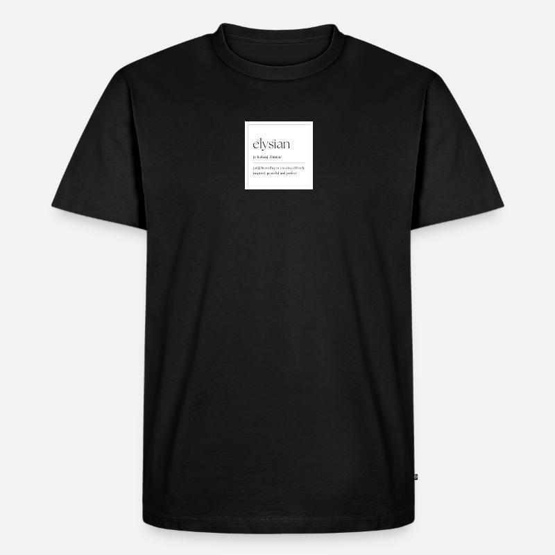 Elysian Elegance Typografie - Männer Premium Bio T-Shirt - Schwarz