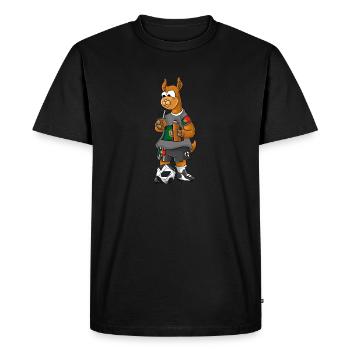 Fan Lama portugais - T-shirt Premium bio Homme - noir - Devant - Nico (187cm)