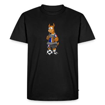 France Fan Lama - T-shirt Premium bio Homme - noir - Devant - Nico (187cm)