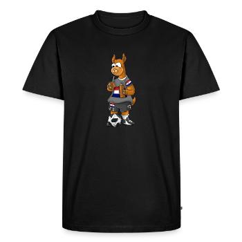 Fan Lama croate - T-shirt Premium bio Homme - noir - Devant - Nico (187cm)