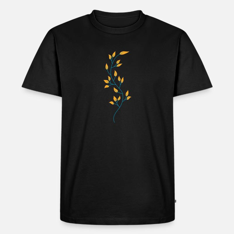 Flower Blume Pflanze - Männer Premium Bio T-Shirt - Schwarz