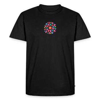 HAPPY BIRTHDAY. JOYEUX ANNIVERSAIRE. FELICITATIONS - T-shirt Premium bio Homme - noir - Devant - Nico (187cm)