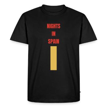 Nuits d’été espagnoles - T-shirt Premium bio Homme - noir - Devant - Nico (187cm)