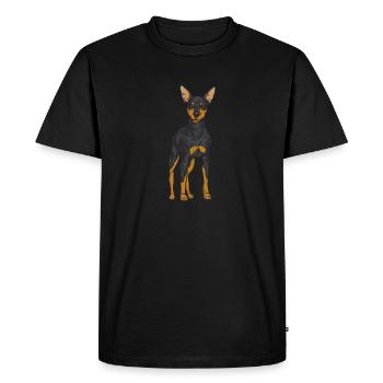 Miniature Pinscher Rehpinscher Min Pin Dog - Men's Premium Organic T-Shirt - black - Front - Nico (187cm)