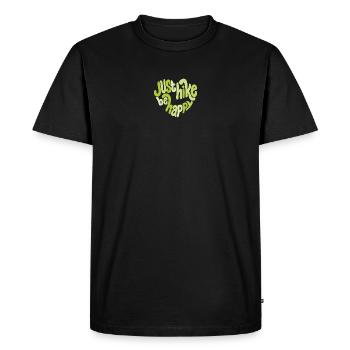 Just hike be happy - Hiking motif - Men's Premium Organic T-Shirt - black - Front - Nico (187cm)