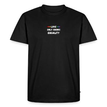 Love only knows equality - Men's Premium Organic T-Shirt - black - Front - Nico (187cm)